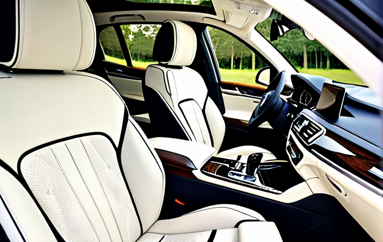 ** Luxurious BMW X7 interior with comfortable multi-contour seats, leather and wood trim, spacious three-row seating for seven passengers, infotainment system with touchscreen, high quality materials, fully clothed, appropriate attire, safe for work, perfect anatomy, natural proportions, professional photography.

**