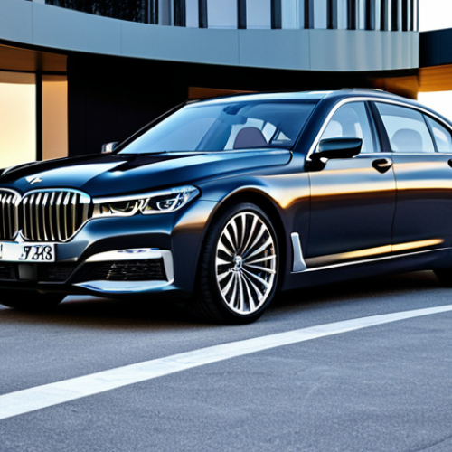 Home 20 Futuristic Luxury**
"A sleek, futuristic BMW 7 Series, showcasing its bold front grille and split headlights. The car is parked in front of a modern architectural masterpiece, emphasizing its premium and classy design. Interior shot of the curved display, highlighting the luxurious feel with high-quality materials. safe for work, appropriate content, fully clothed, professional, perfect anatomy, natural proportions, professional photography, high quality."
**